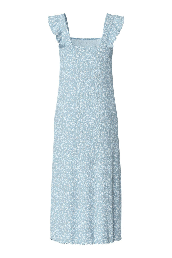Pieces - Pcflora Strap Flounce Dress Msa - 4699185 Cashmere Blue Small Flower