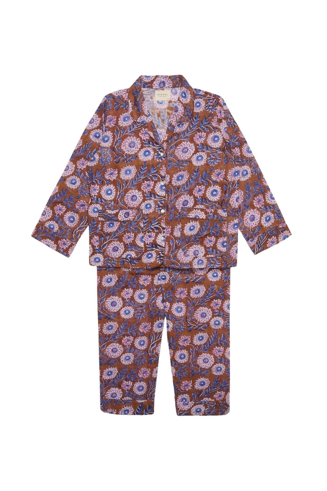 Forudbestilling - Sissel Edelbo - Nuit MINI Organic Cotton Set SE 1365 - Brown Floral Nattøj