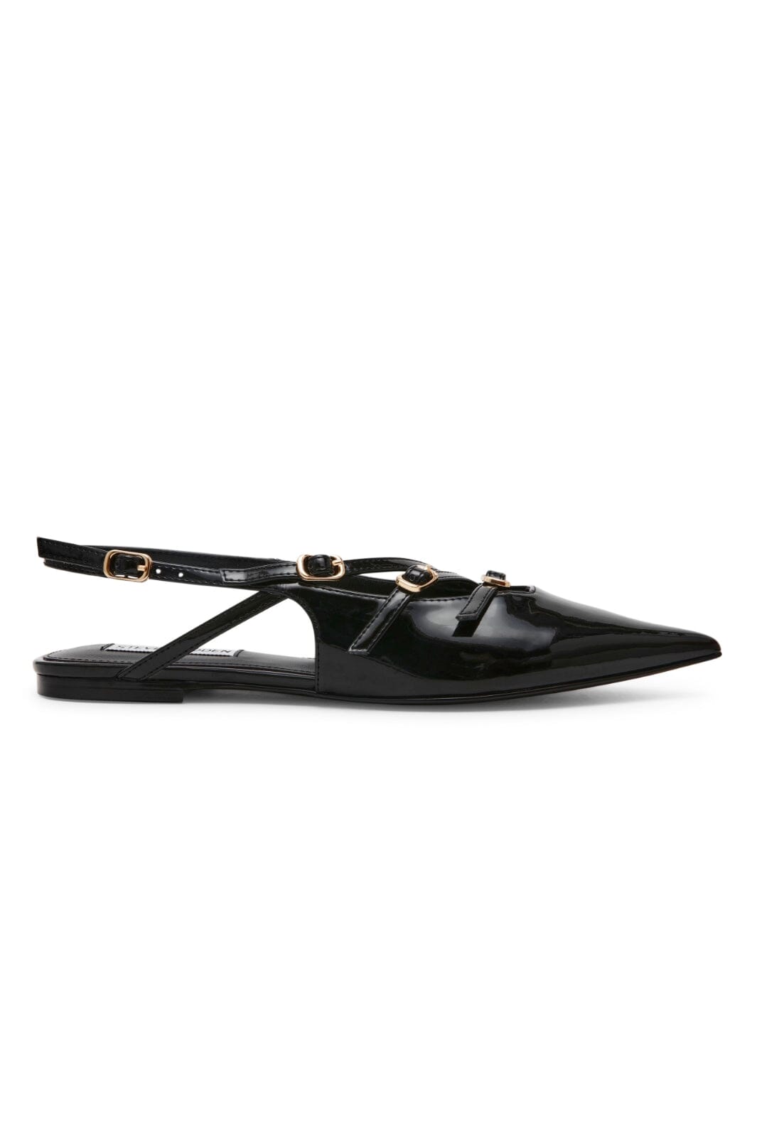 Forudbestilling - Steve Madden - Cianna Sandal SM11003709 - 018 Black Patent Ballerinaer