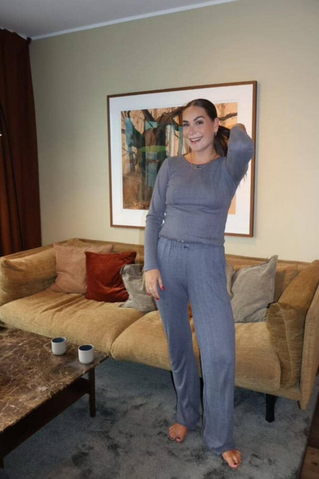 Forudbestilling - Valentin Studio - Soft Blouse - Dark Grey Melange Bluser