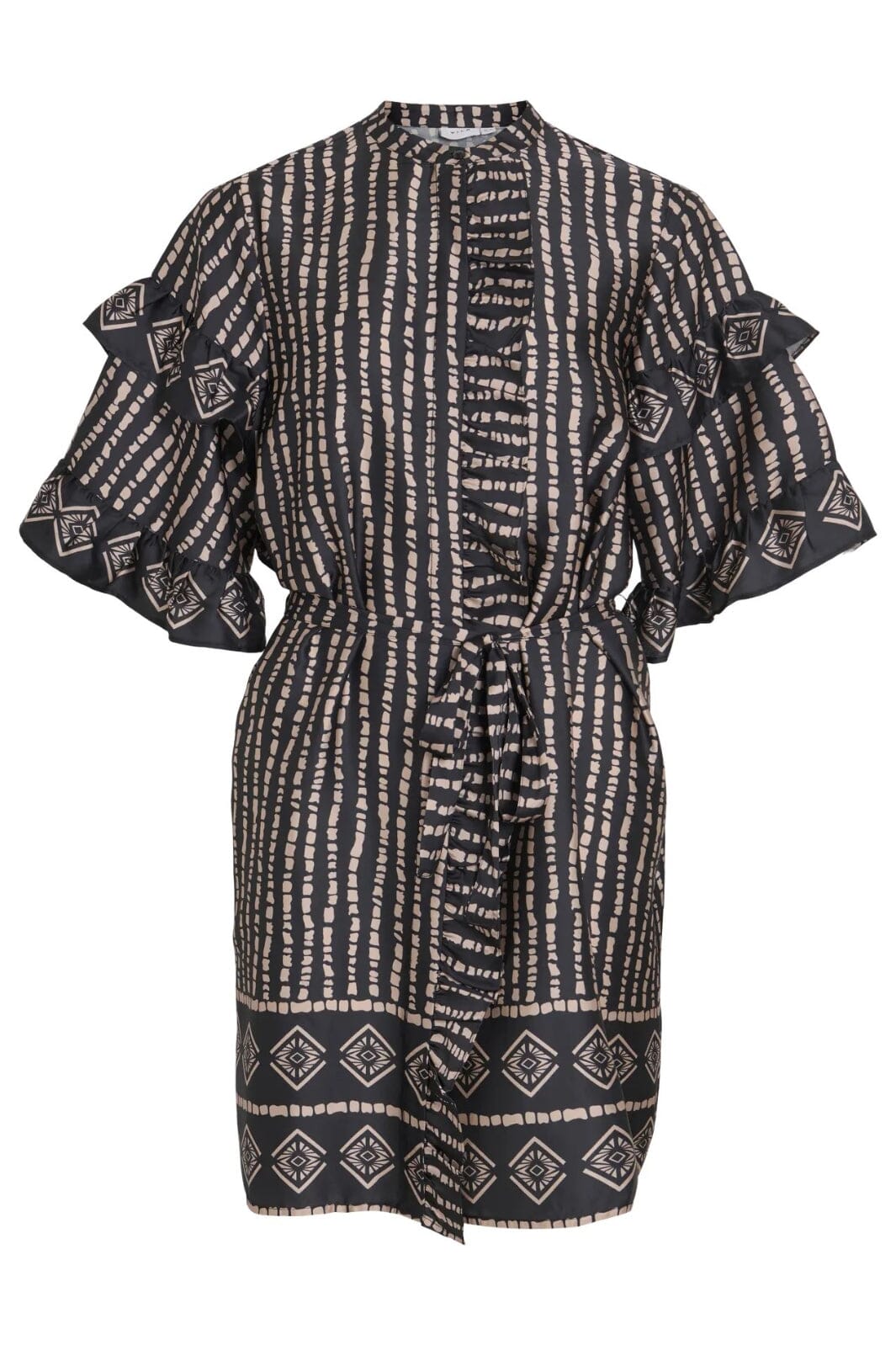 Forudbestilling - Vila - Vikavas 2/4 Frill Dress - 4927928 Black Nomad