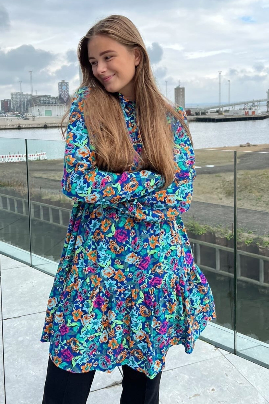 Forudbestilling - Y.A.S - YasMotoro Ls Shirt Dress S. - Surf The Web ALIRA PRINT (November) Kjoler