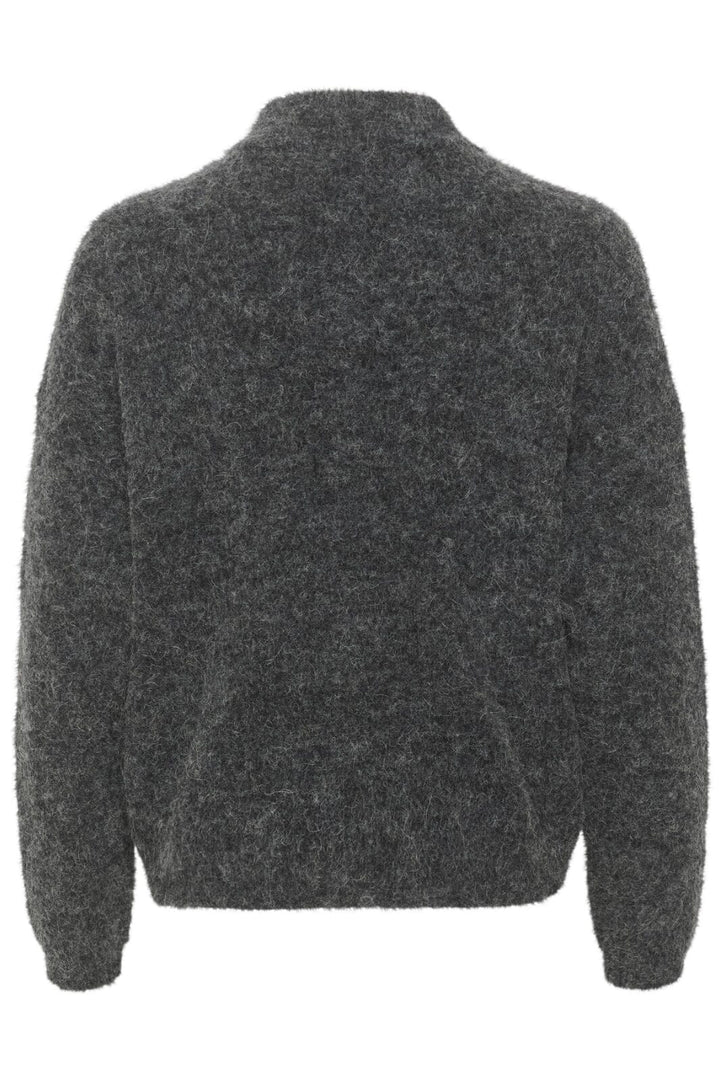 Gestuz - Alphagz Short Cardigan - 106286 Charcoal Melange Cardigans