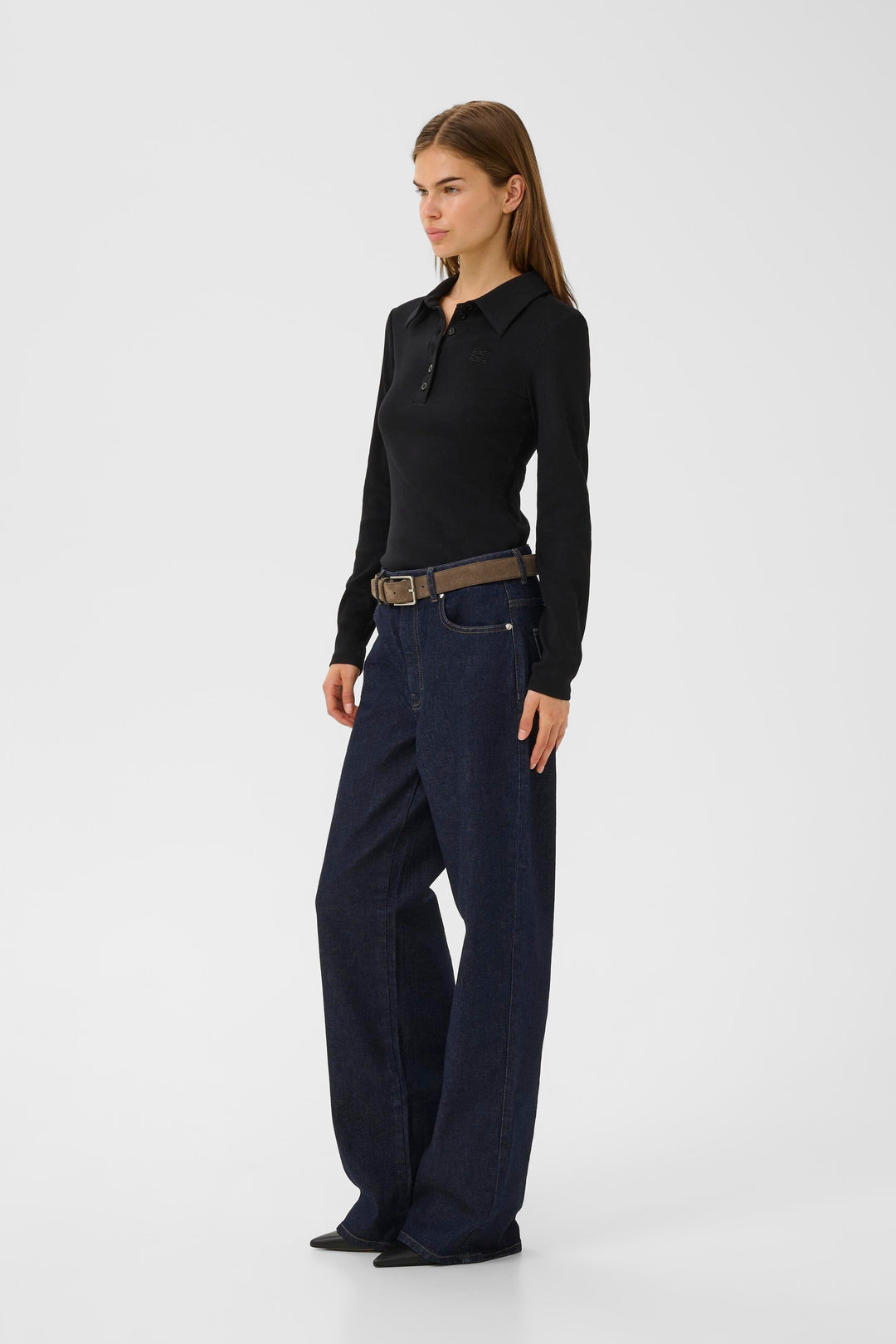 Gestuz - Gzdrew Ls Polo Top 10910690 - 100017 - Black Bluser