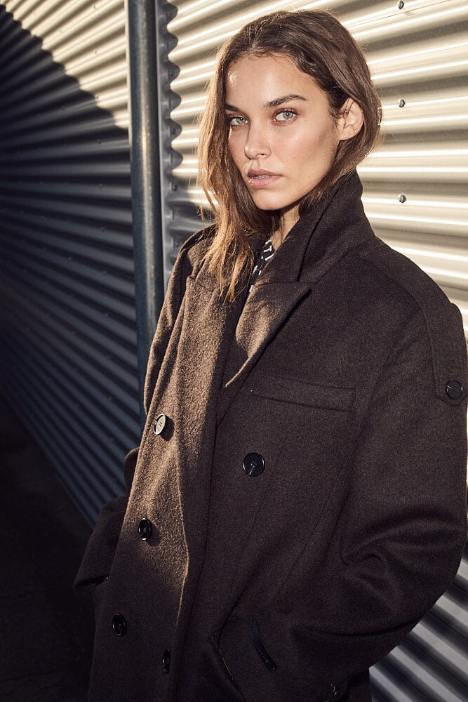 Haute L'Amitié - Lida Tailor Wool Coat HL10204 - Mocca Jakker