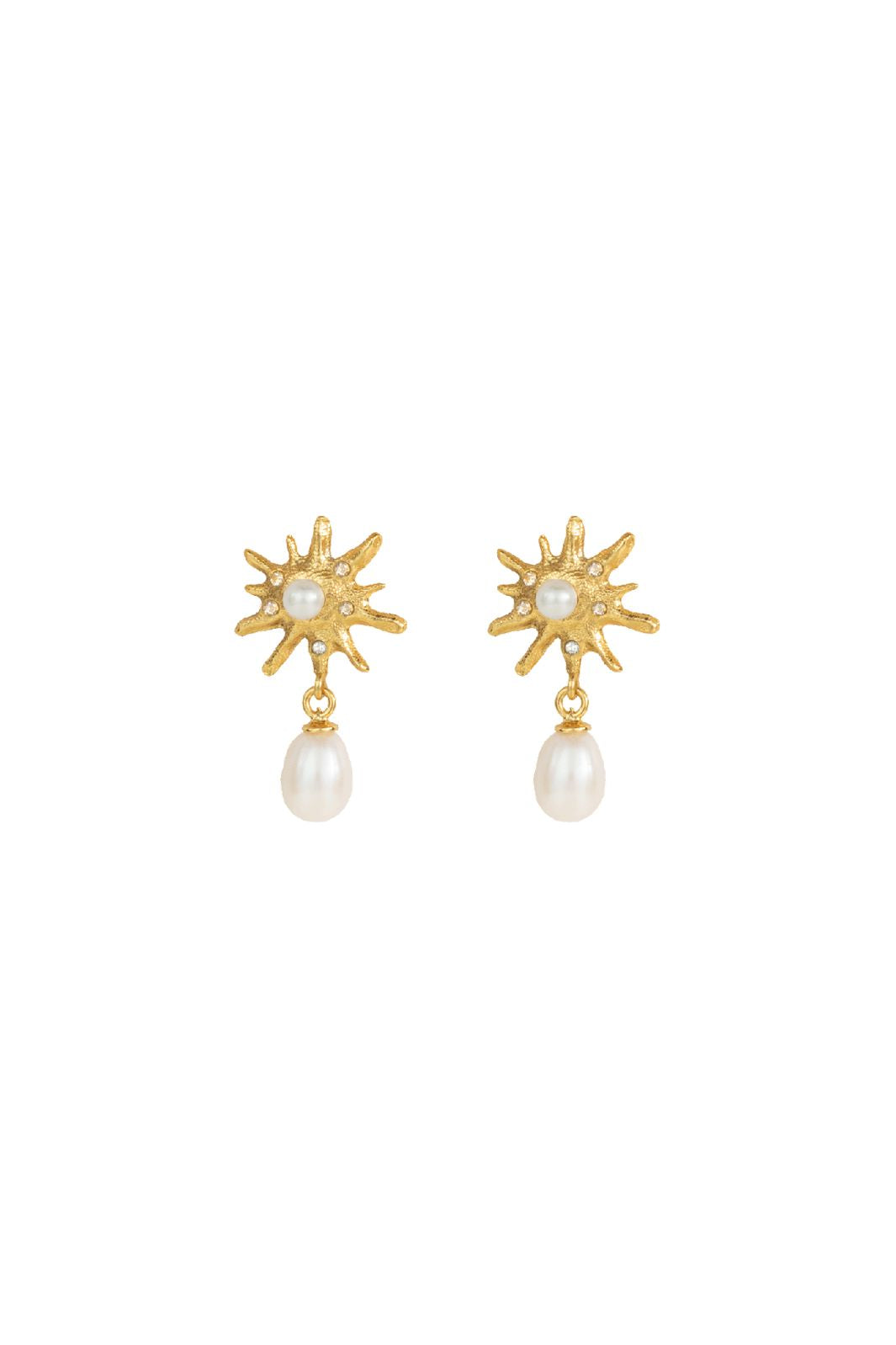 Précommande - House Of Vincent - Rhea Earrings VJ233-UEG - White - Gilded