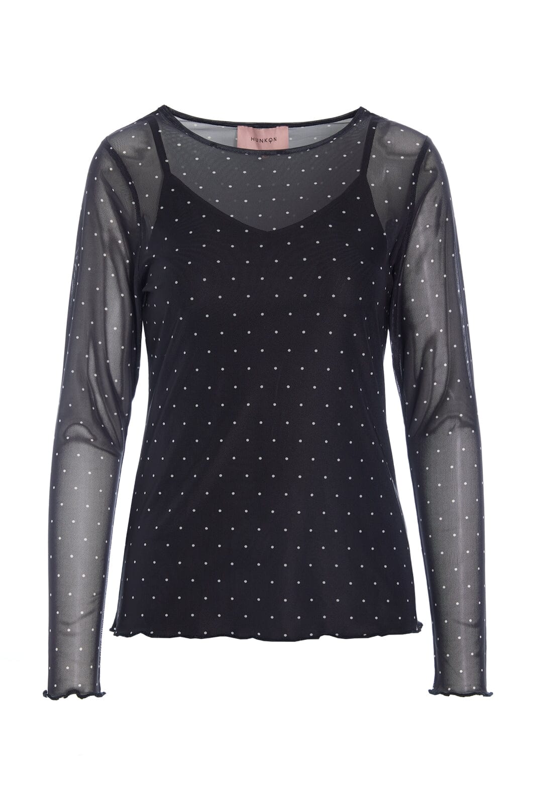 Hunkøn - Tova Mesh Blouse 25935 - Black Bluser