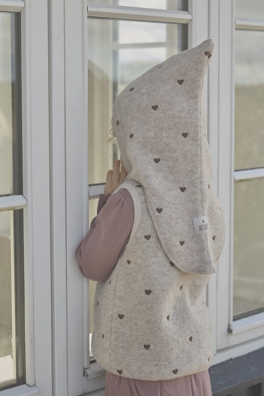 Huttelihut - Balaclava All Over Emb. Wool 460337 - 2601 Sand Melange Elefanthuer