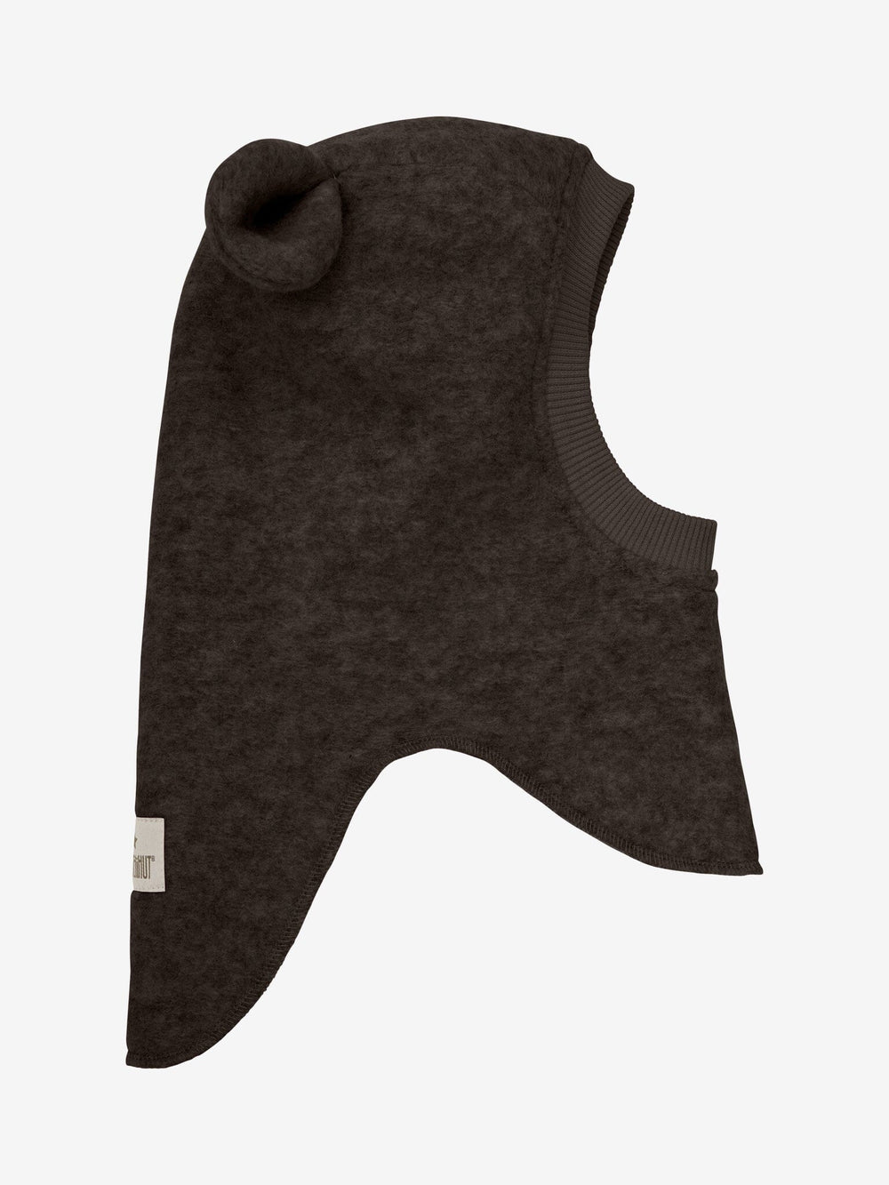 Huttelihut - Balaclava Ears Wool 460330 - 2503 Dark Brown Melange Elefanthuer