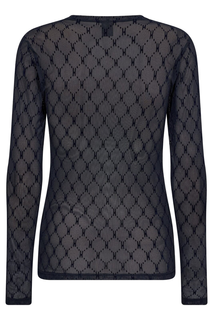 Hype The Detail - Mesh Blouse - 49 Navy Bluser