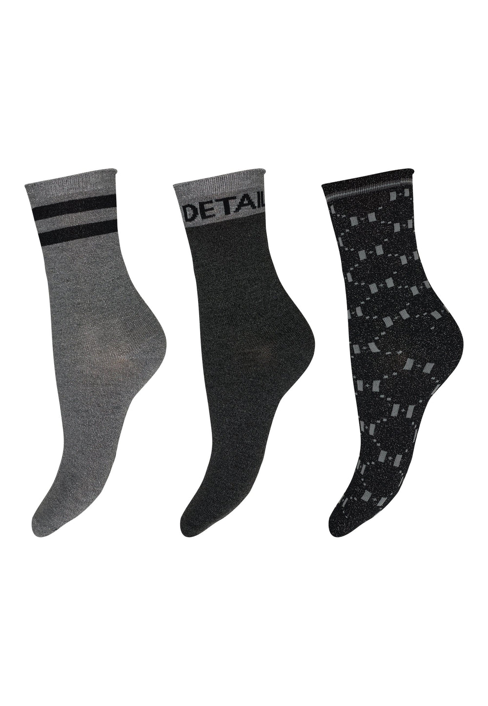 Hype The Detail - Socks 3-Pack 21550-75 - 9004 - Multifarvet Strømper