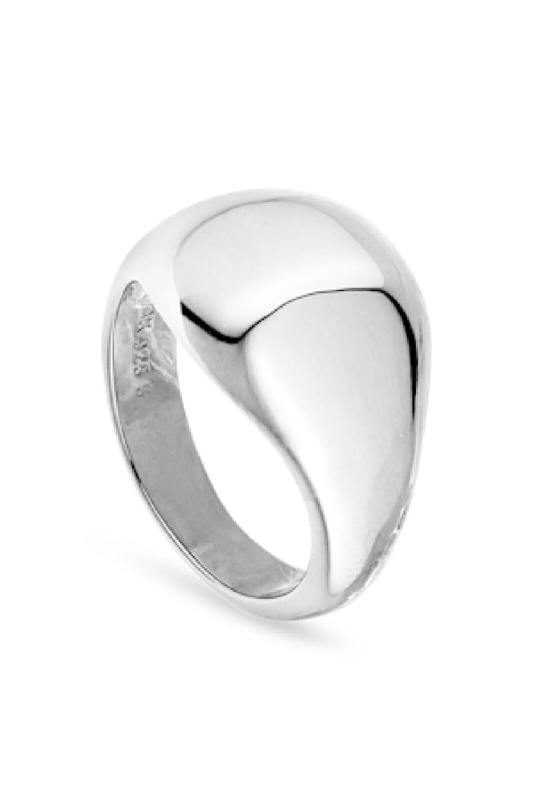 Jane Kønig - Atomic Dome Signet Ring - Forsølvet Ringe