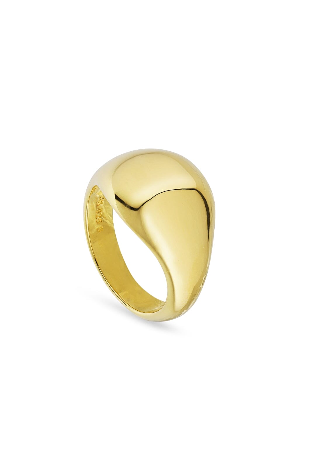 Jane Kønig - Atomic Dome Signet Ring - Guld Ringe