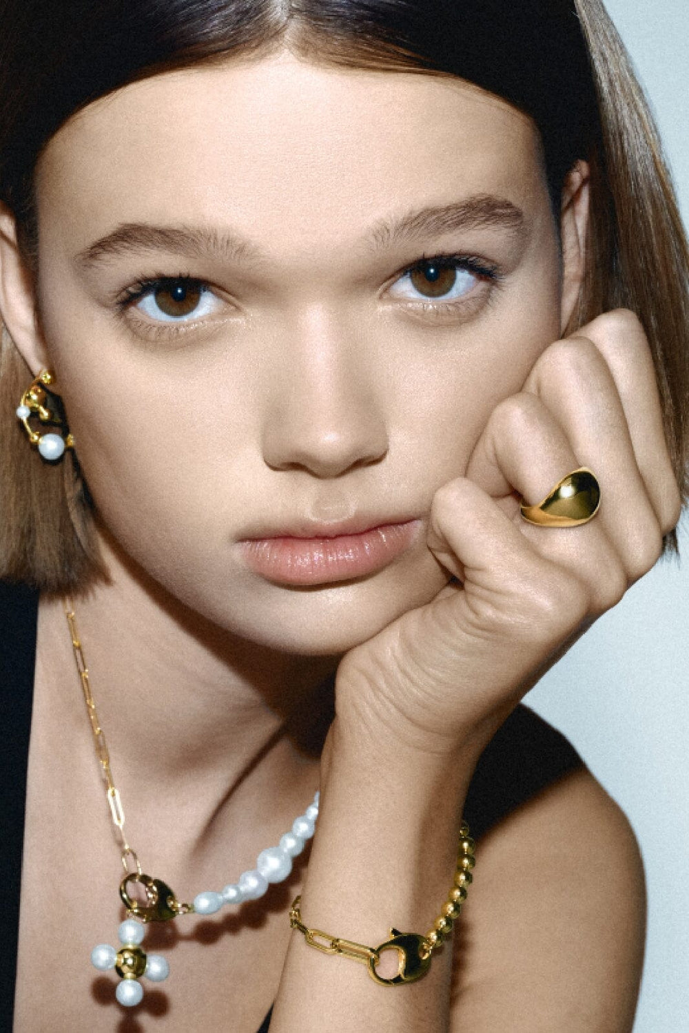 Jane Kønig - Atomic Dome Signet Ring - Guld Ringe