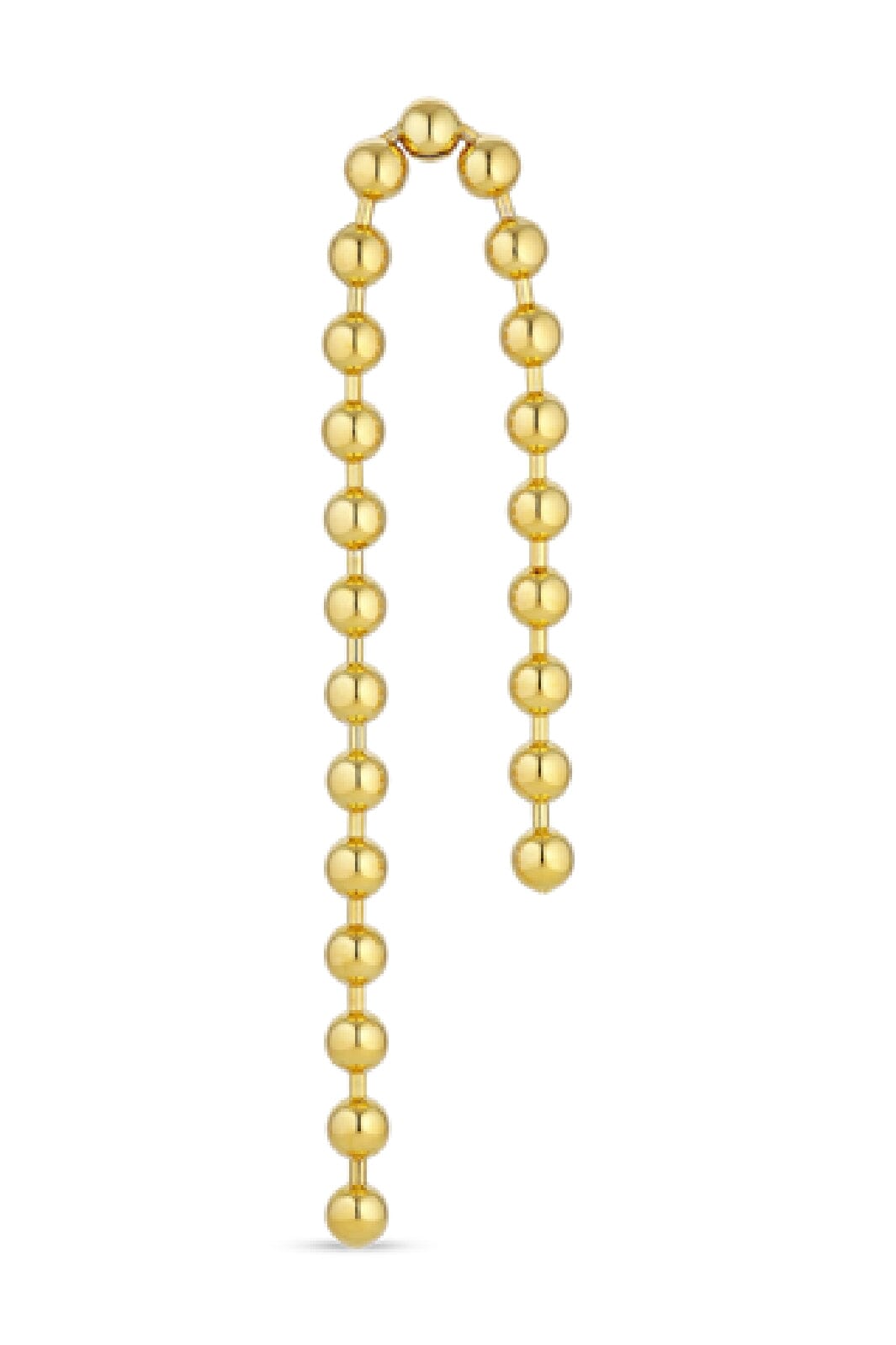Jane Kønig - Atomic Double Chain Stud - Guld Øreringe