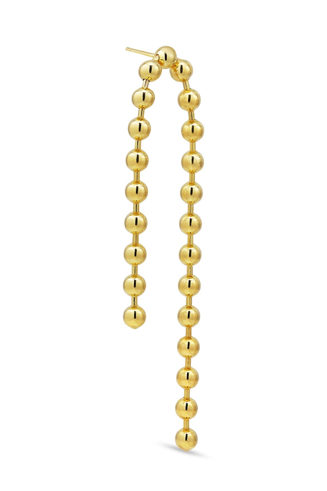 Jane Kønig - Atomic Double Chain Stud - Guld Øreringe