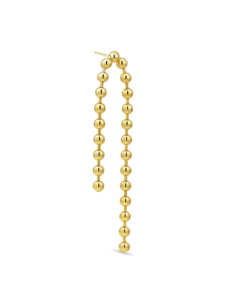 Jane Kønig - Atomic Double Chain Stud - Guld Øreringe