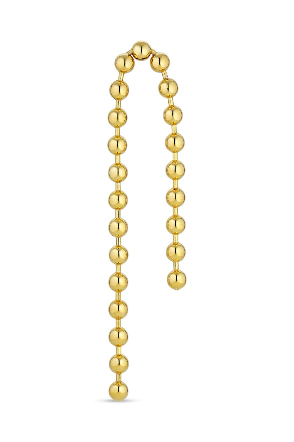 Jane Kønig - Atomic Double Chain Stud - Guld Øreringe