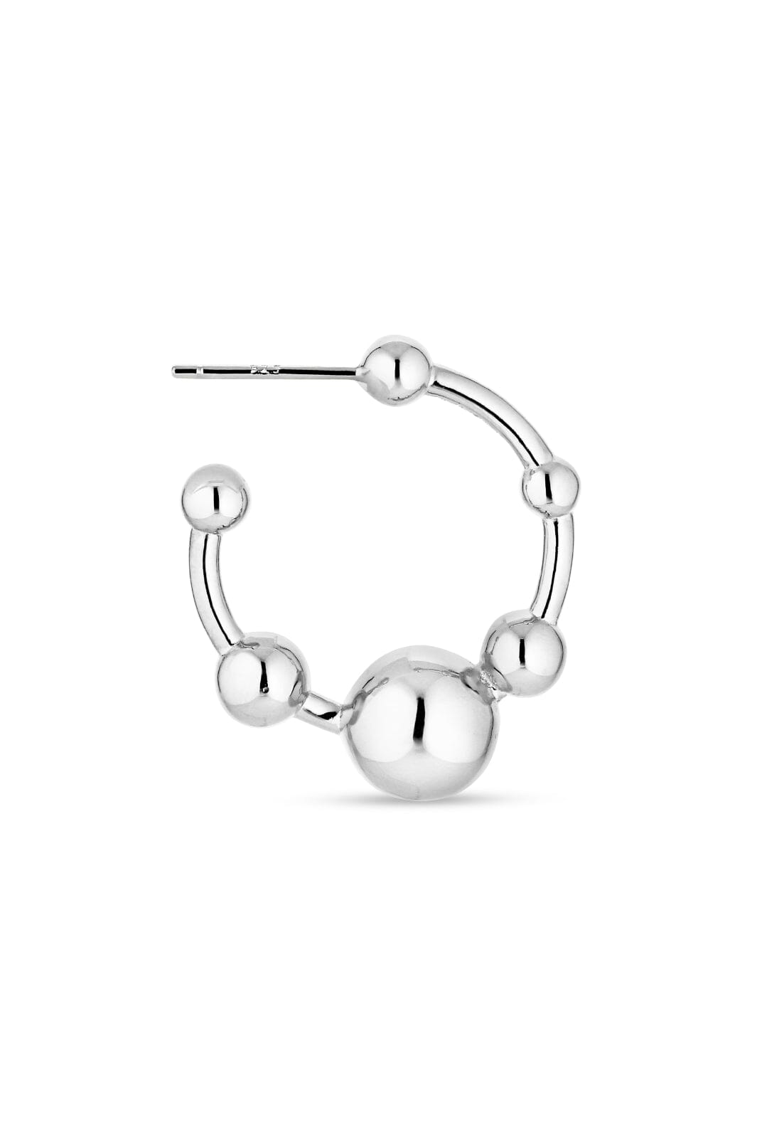Jane Kønig - Atomic Hoop - Sølv Øreringe