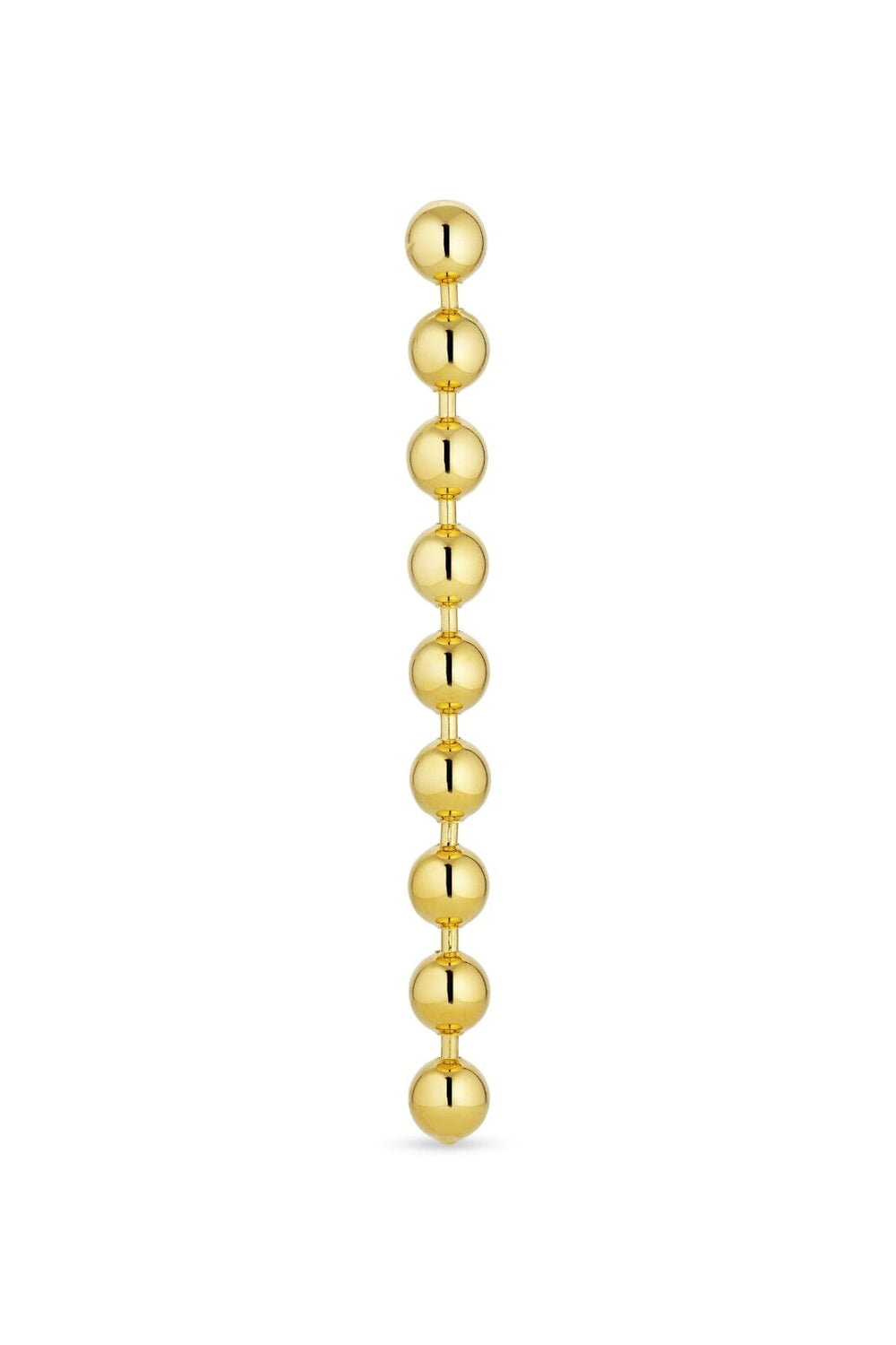 Jane Kønig - Big Atomic Chain Stud - Guld Øreringe