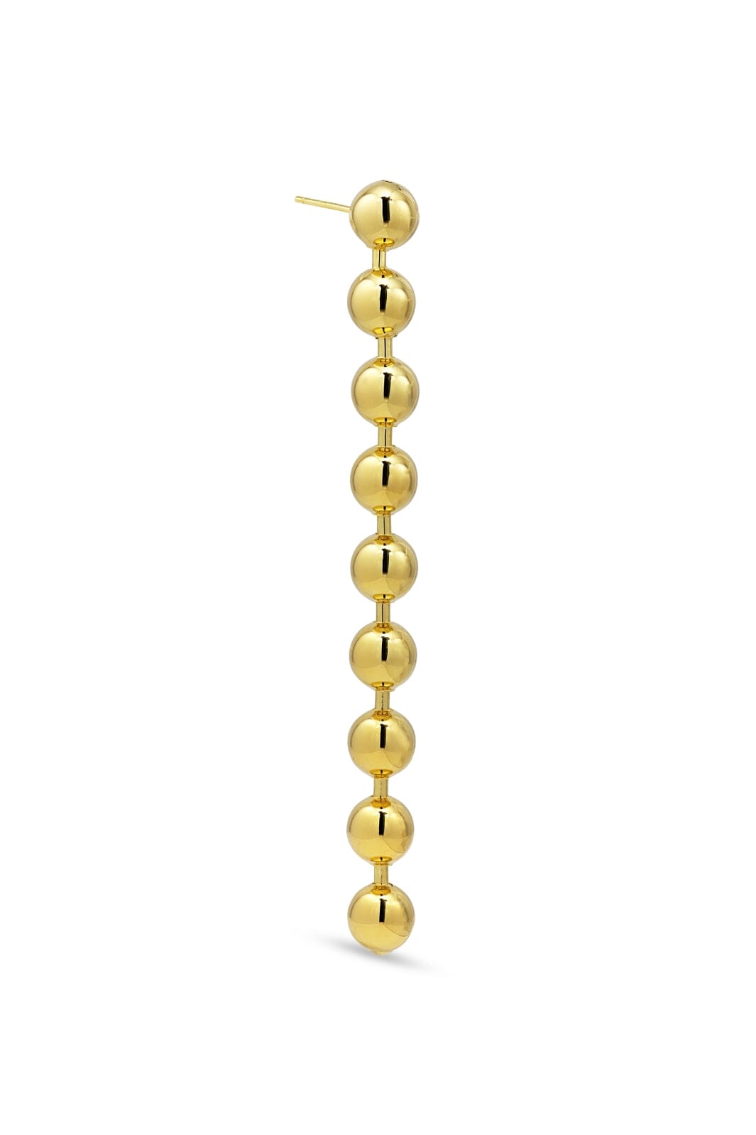 Jane Kønig - Big Atomic Chain Stud - Guld Øreringe
