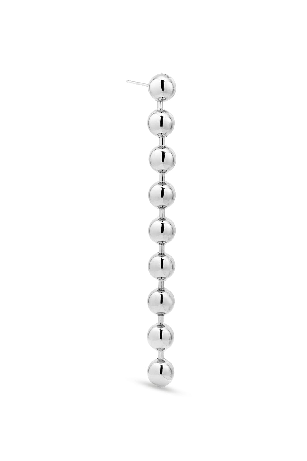 Jane Kønig - Big Atomic Chain Stud - Sølv Øreringe