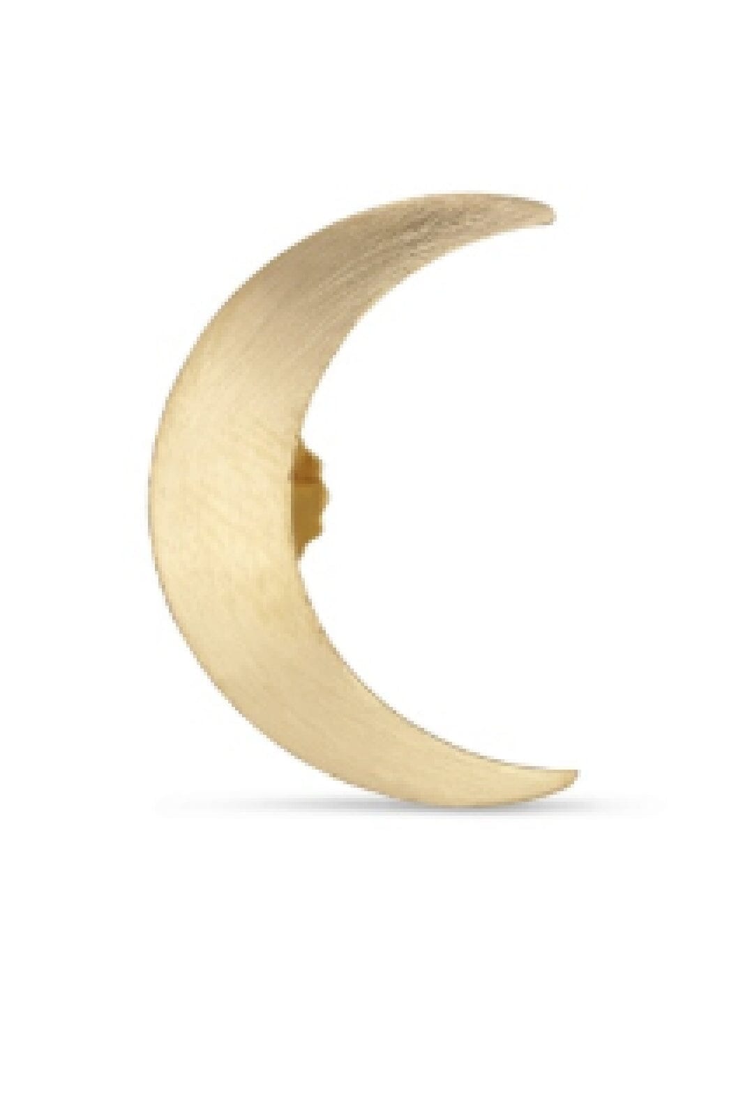 Jane Kønig - Big Half Moon Stud - Golden Øreringe