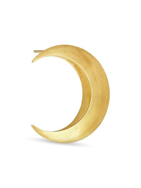 Jane Kønig - Big Half Moon Stud - Golden Øreringe