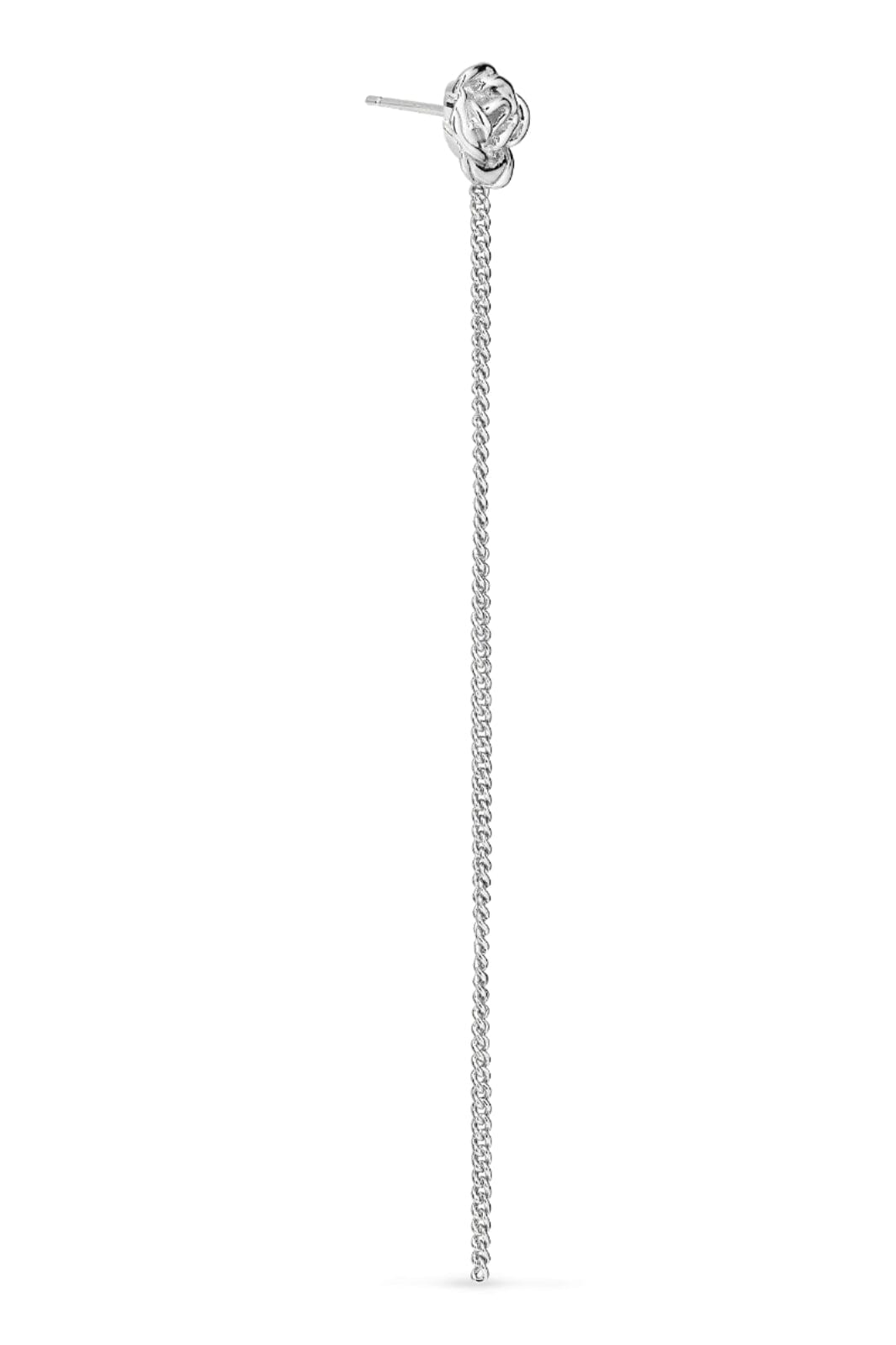 Jane Kønig - Rose Chain Stud - Forsølvet Øreringe