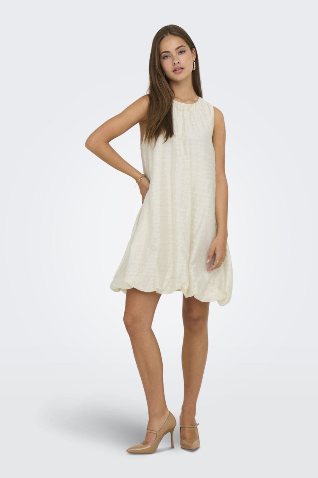 JDY - Jdylucca S/L Bubblehem Dress - 4893775 Birch
