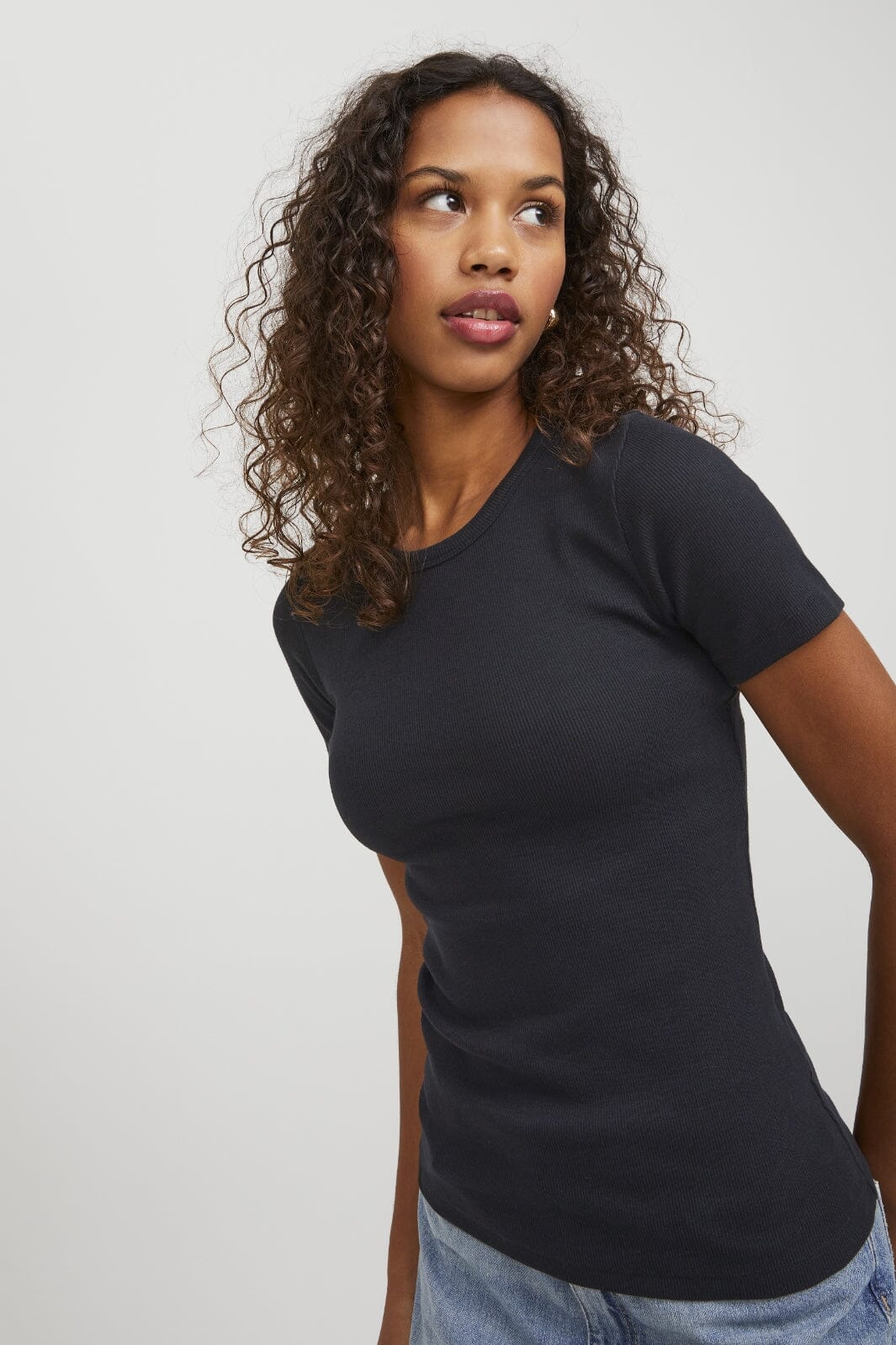 Jjxx - Jxfrankie Str Ss Rib Tee - 4211239 Black
