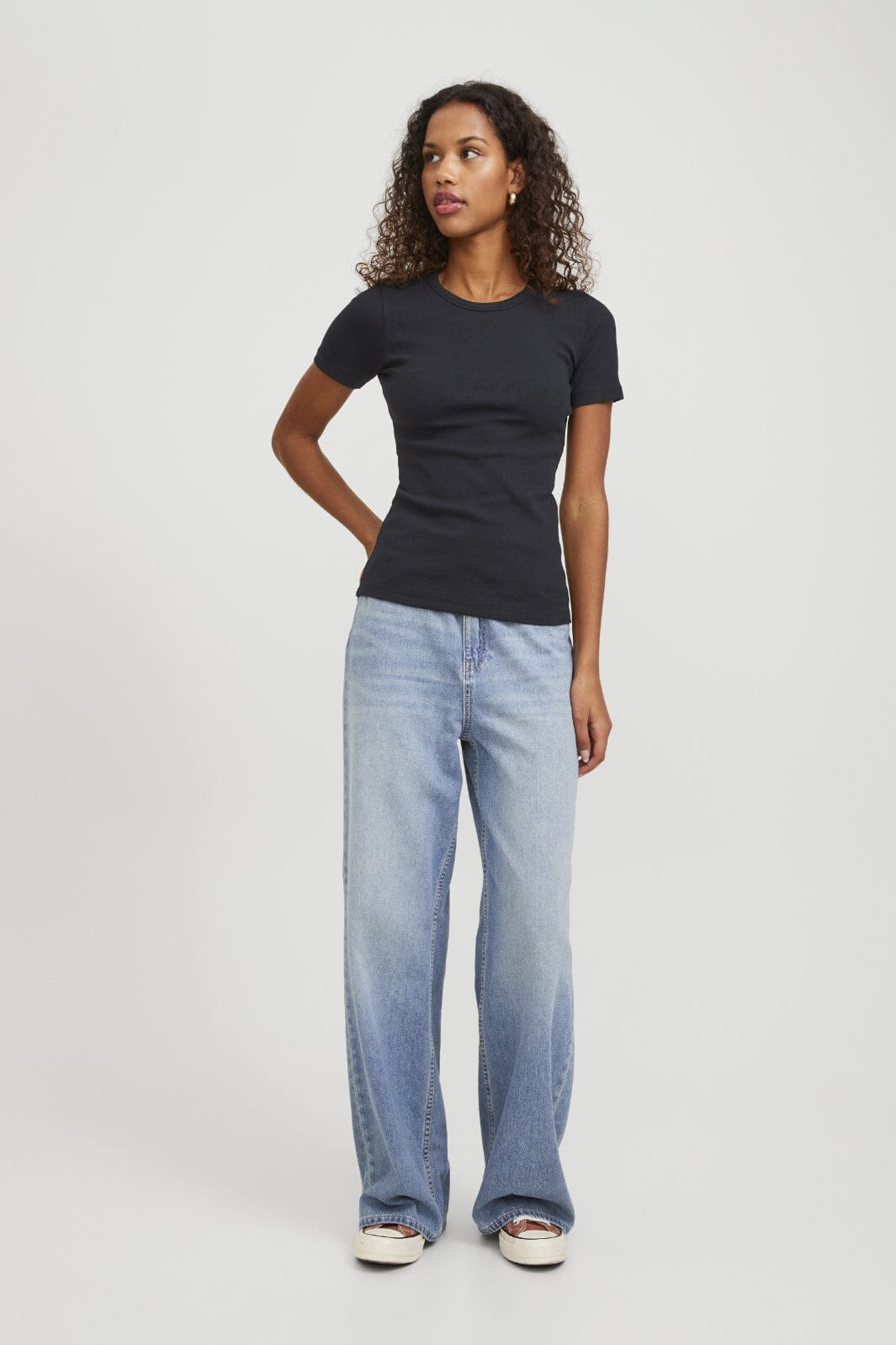 Jjxx - Jxfrankie Str Ss Rib Tee - 4211239 Black