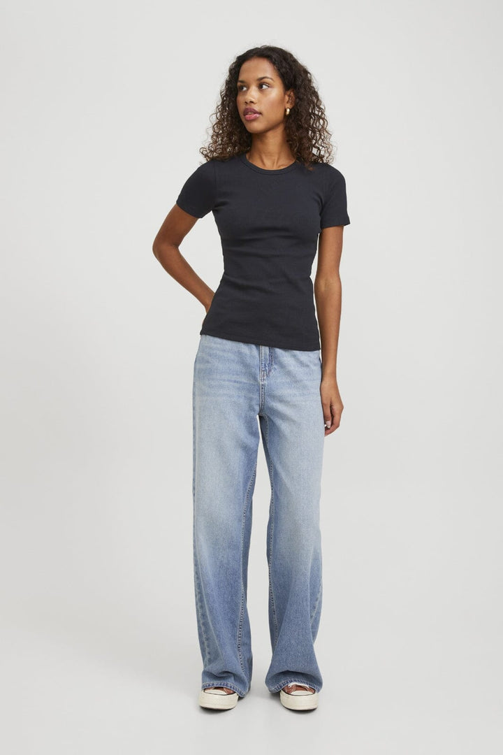 Jjxx - Jxfrankie Str Ss Rib Tee - 4211239 Black