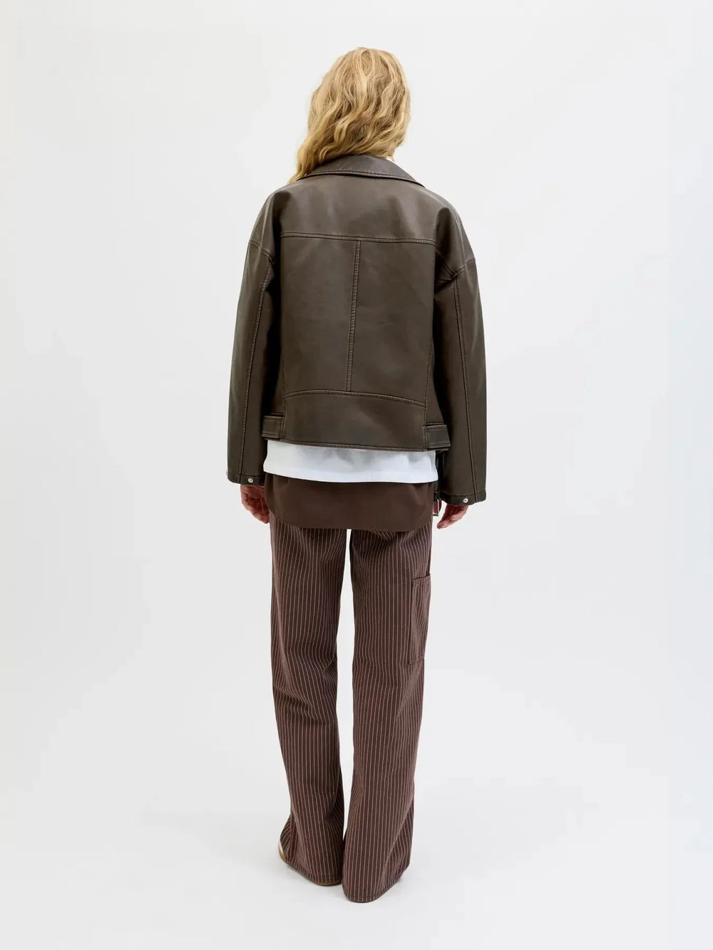 Jjxx - Jxfrida Washed Biker Jkt Sn - 4773973 Bracken Washed Jakker