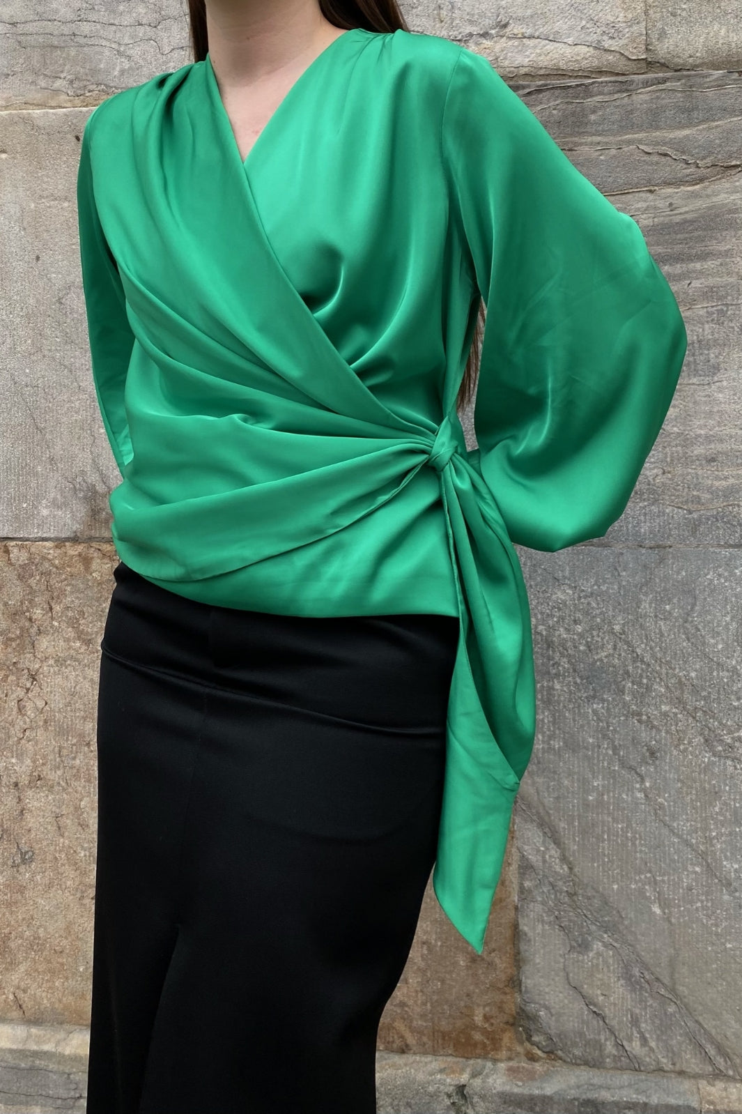 Karmamia - Ines Blouse - Emerald Bluser