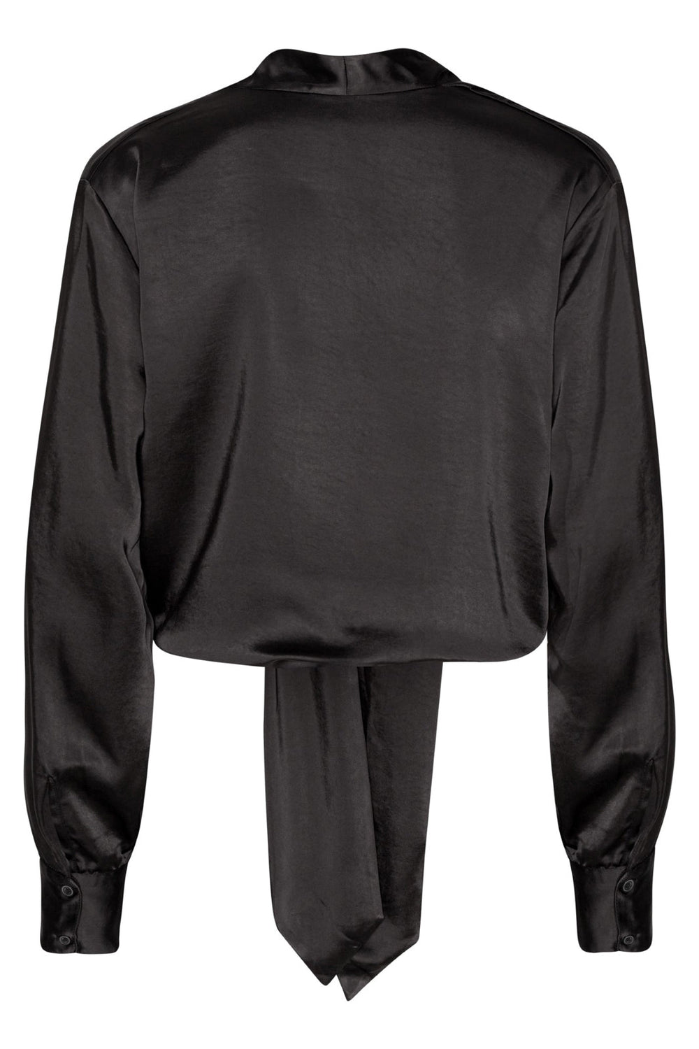 Karmamia - Wrap Jacket - Black Rich Satin Bluser