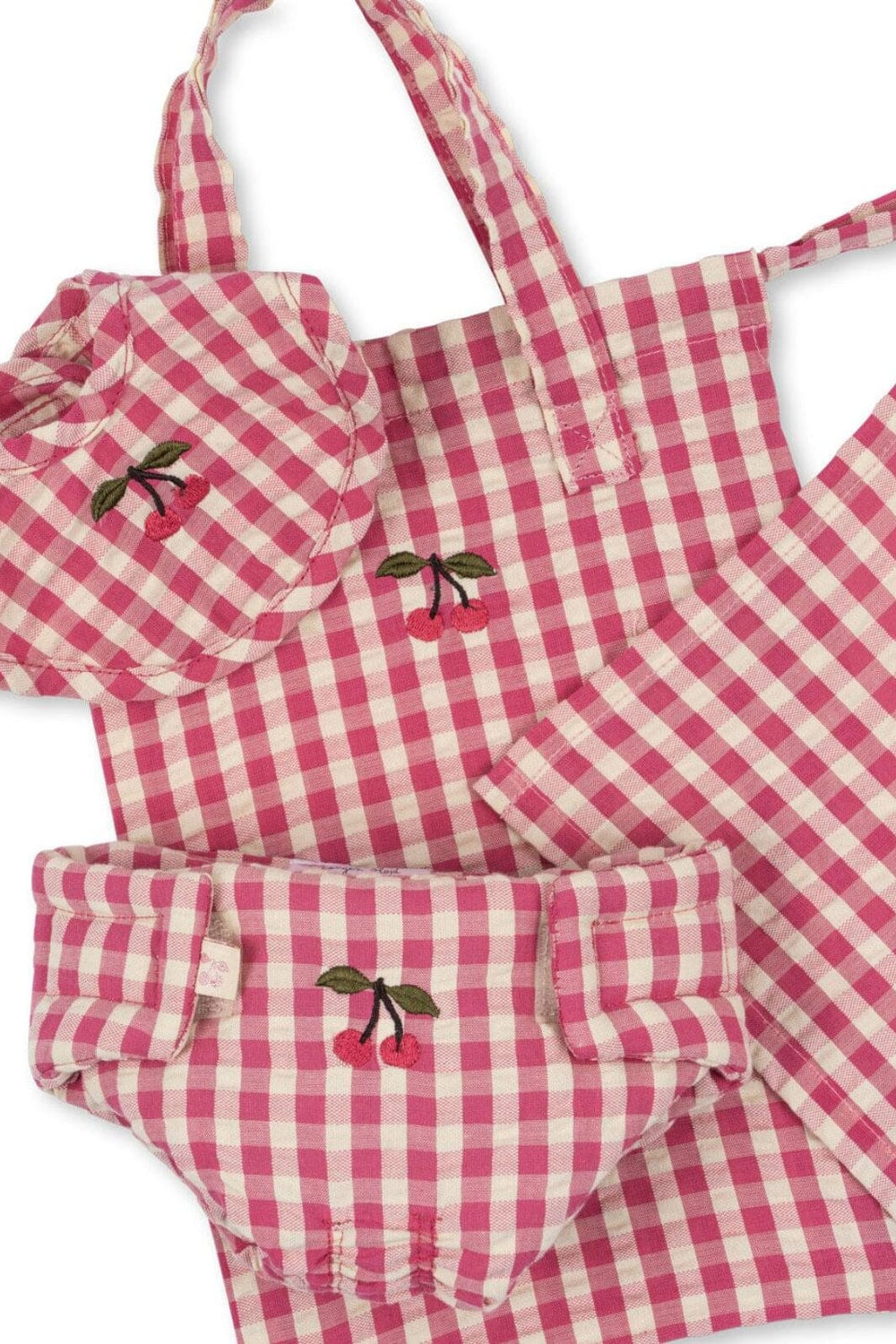 Konges Sløjd - Doll Nursery Set Ks103110 - Bubblegum Check