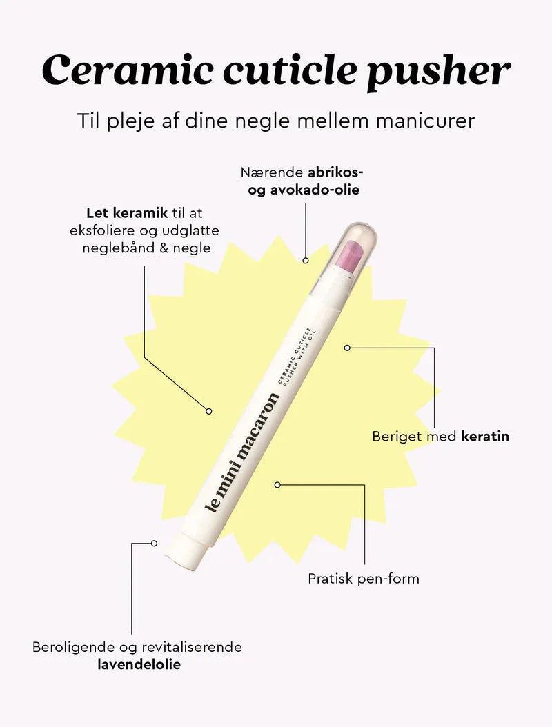 Le Mini Macaron - Ceramic Cuticle Pusher (With Oil - 1,5 Ml) TREAT17 Negle ting