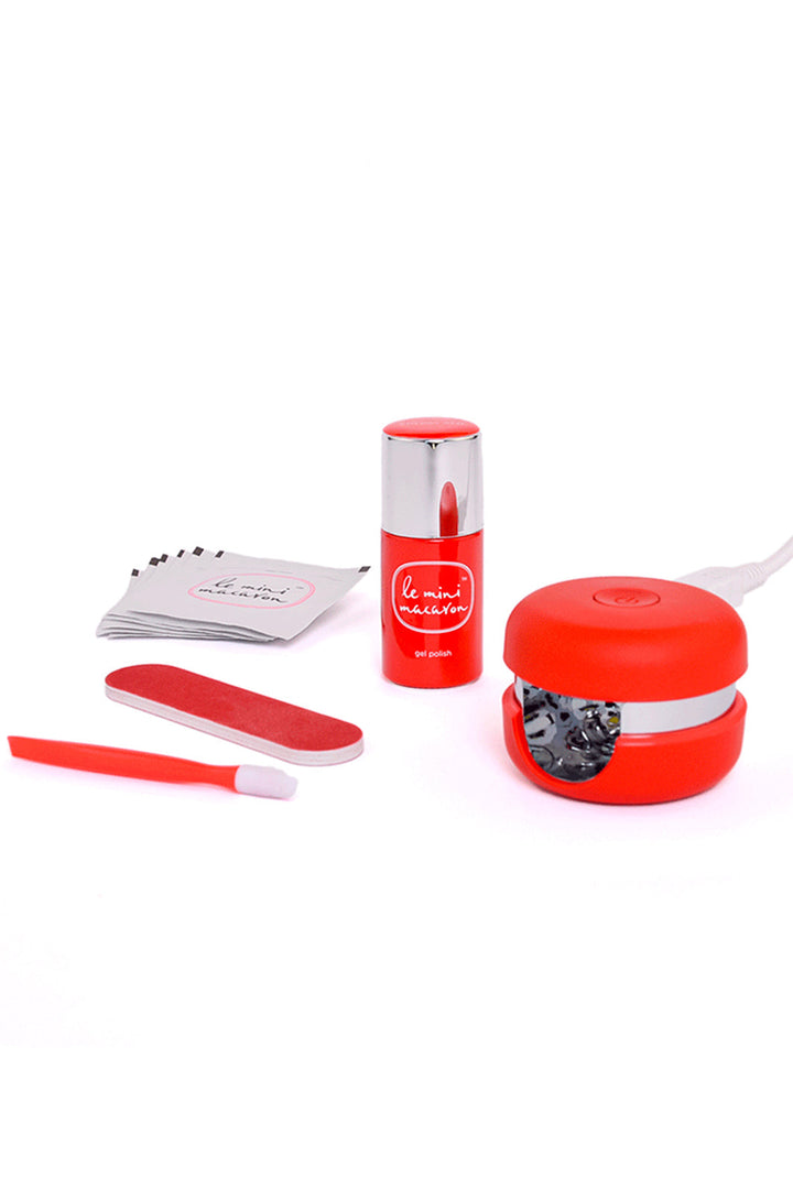 Le Mini Macaron - Gel Manicure Kit - Cherry Red Neglelak