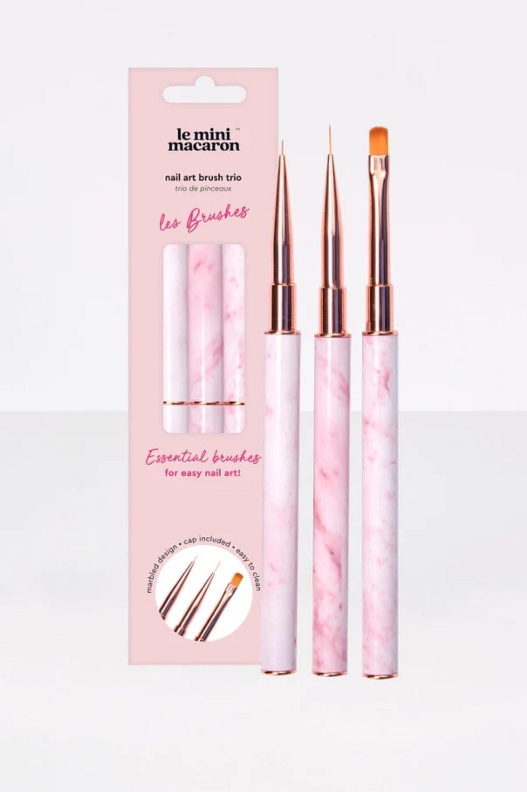 Le Mini Macaron - Les Brushes - Nail Art Brush Trio Neglelak