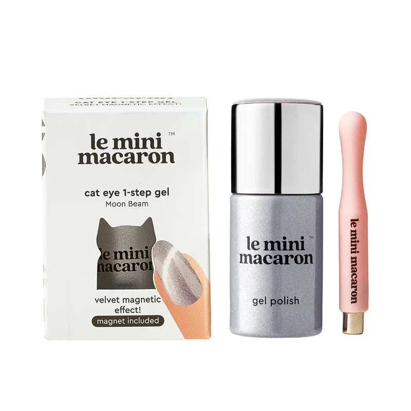 Le Mini Macaron - Single Gel Polish, Cat Eye Magnet Gel Polish Incl. Magnet Nyhed! CEG001 - Moon Beam Neglelak