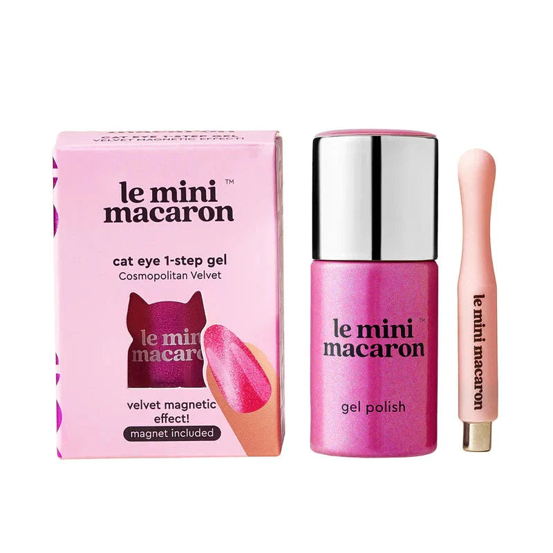 Le Mini Macaron - Single Gel Polish, Cat Eye Magnet Gel Polish Incl. Magnet Nyhed! CEG002 - Cosmopolitan Velvet Neglelak