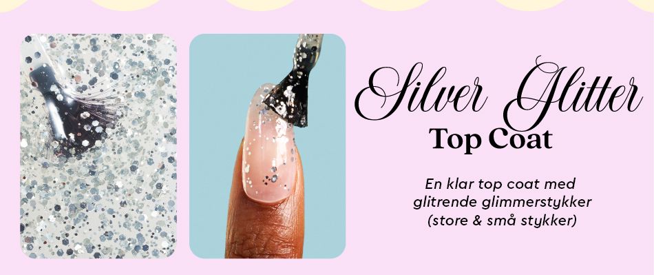 Le Mini Macaron - Single Gel Top Coat TOP002 - Silver Glitter Negle ting