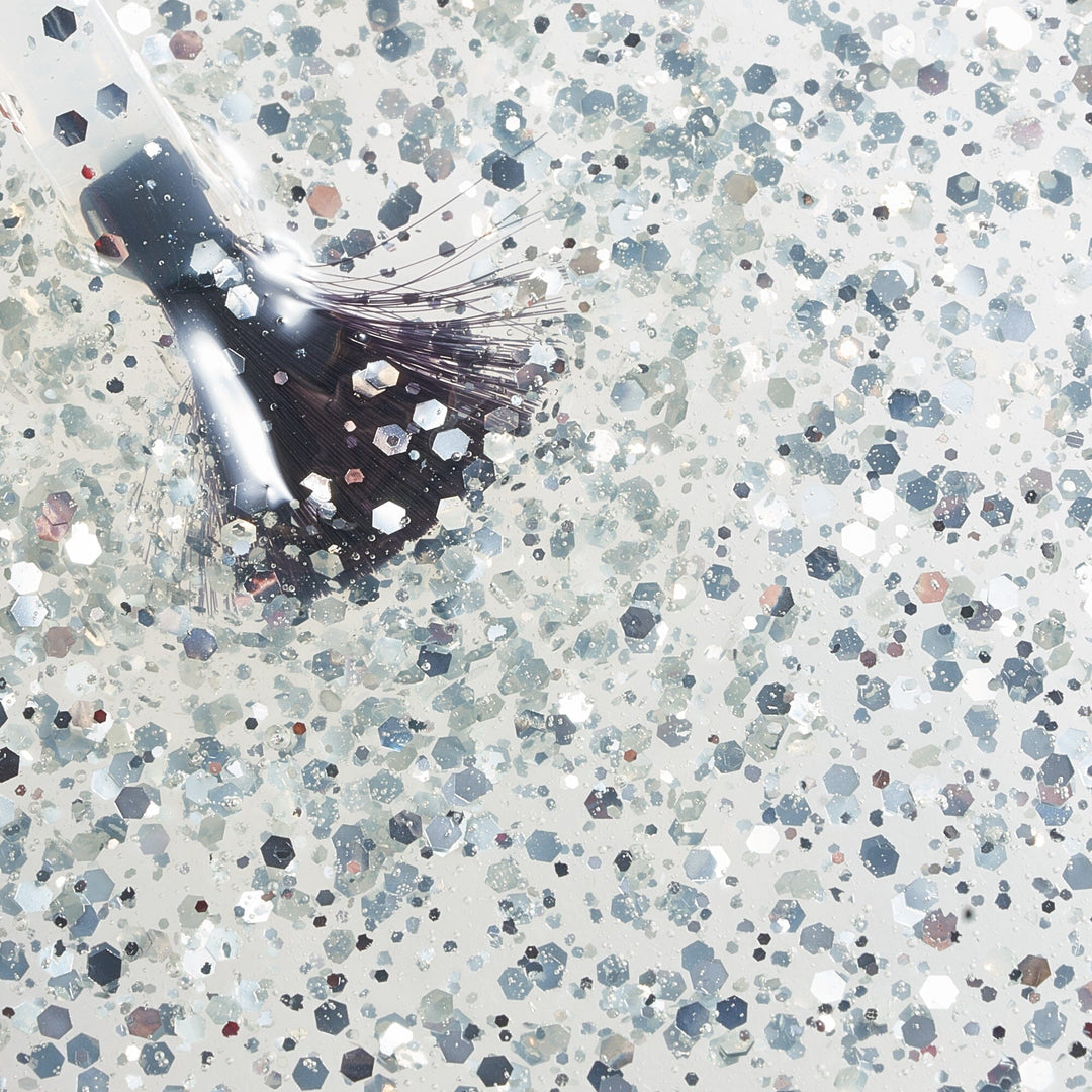 Le Mini Macaron - Single Gel Top Coat TOP002 - Silver Glitter Negle ting