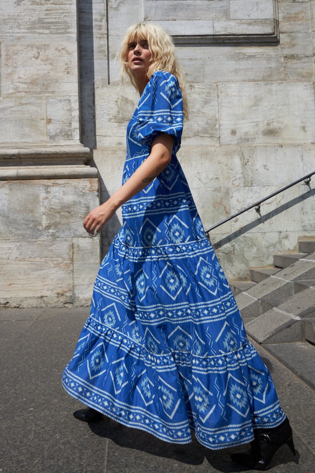 Lollys Laundry - GamboLL Maxi Dress SS - 20 Blue Kjoler