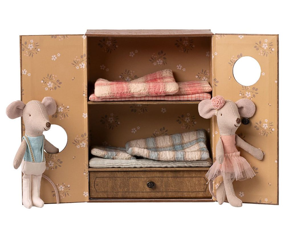 Maileg - Ballet Mus I Dansestudie, Lillesøster Og Lillebror - Littlesister/Brother Legetøj