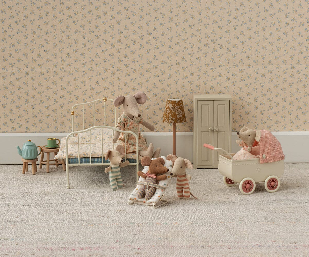 Maileg - Barnevogn, Mus - Koral - Mouse Acc Legetøj