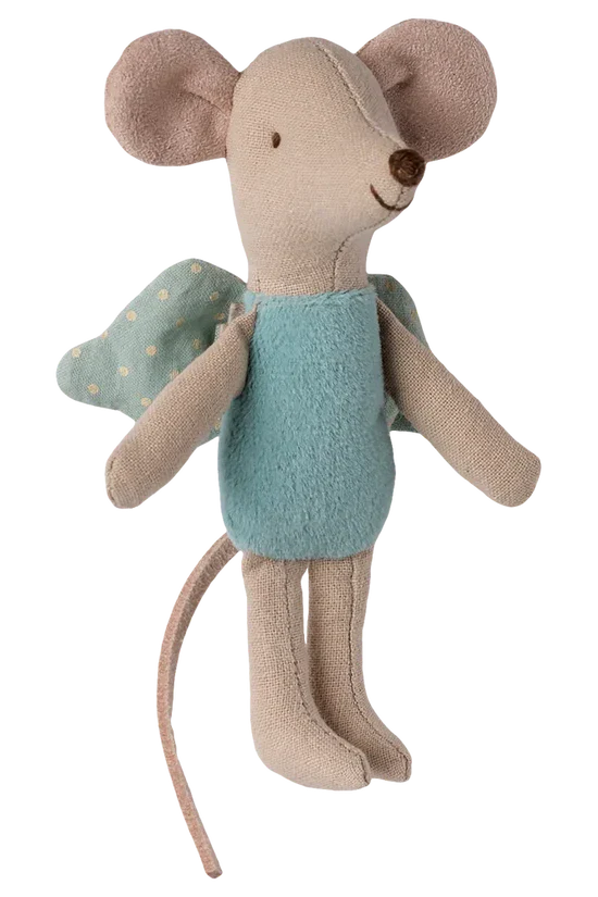 Maileg - Fe Mus, Little - Mint - Littlesister/Brother - 17-5106-01 Legetøj