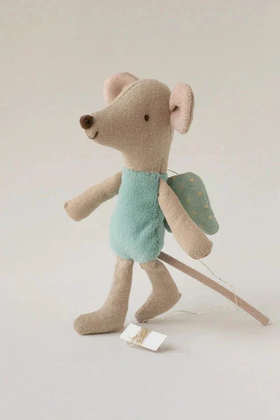 Maileg - Fe Mus, Little - Mint - Littlesister/Brother - 17-5106-01 Legetøj