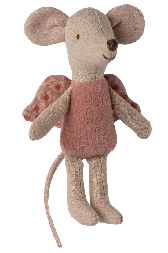 Maileg - Fe Mus, Little - Rosa - Littlesister/Brother - 17-5106-02 Legetøj